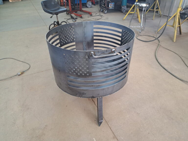 us flag fire pit